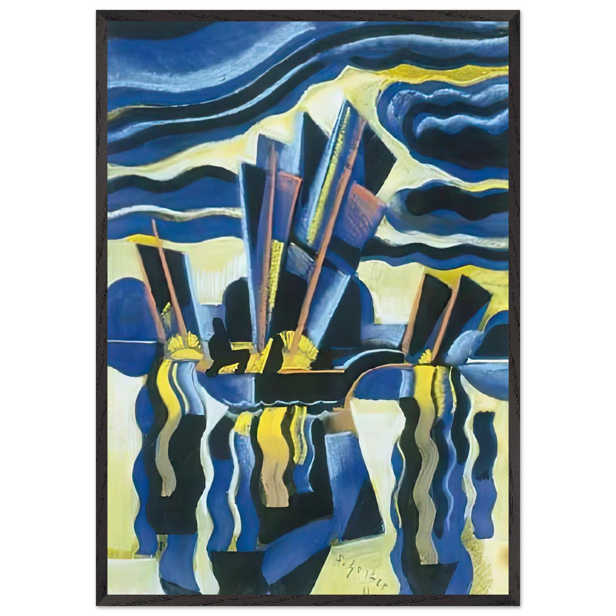 Vitorlások by Scheiber Hugó, framed poster, view 3