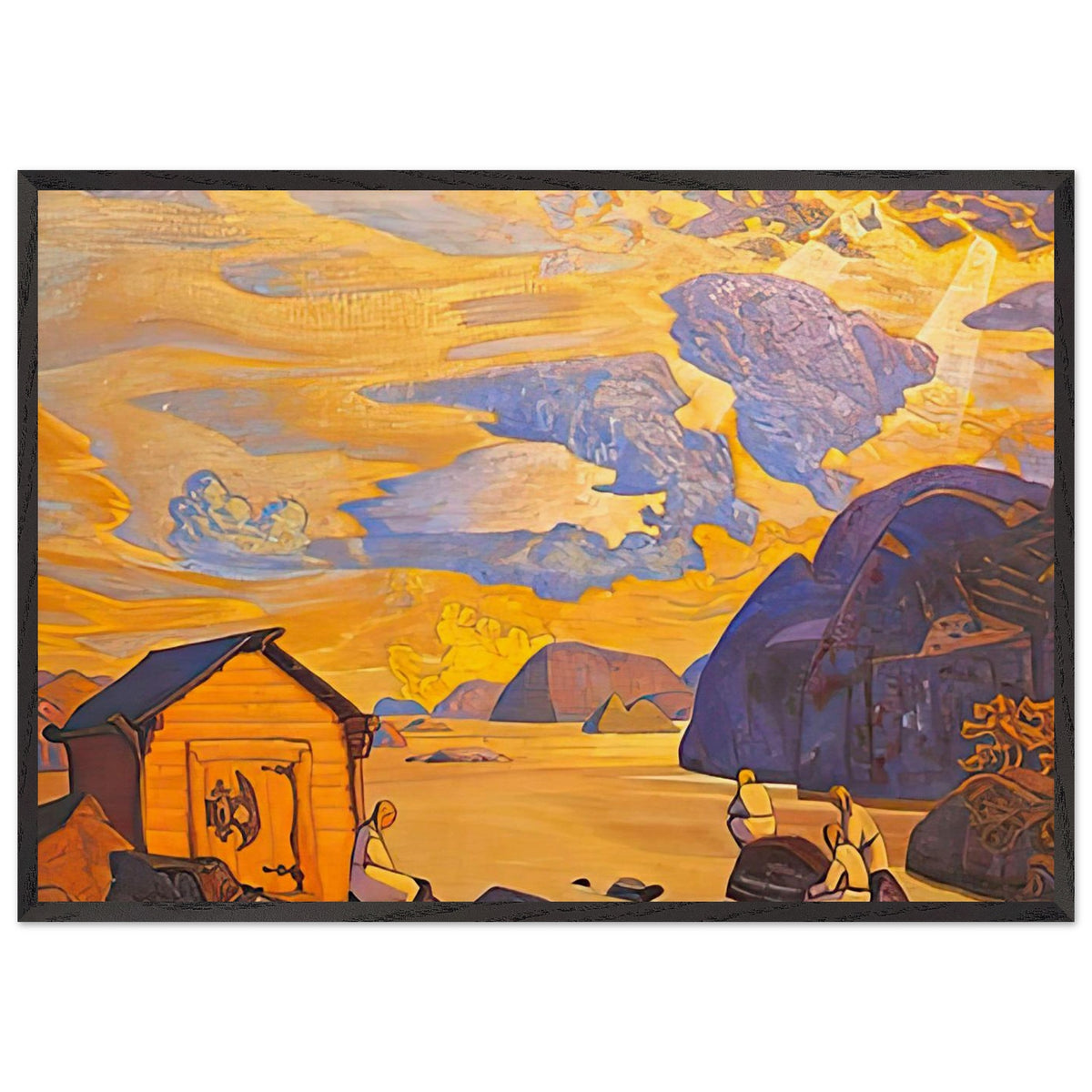 Wait by Nicholas Roerich, framed poster, view 3