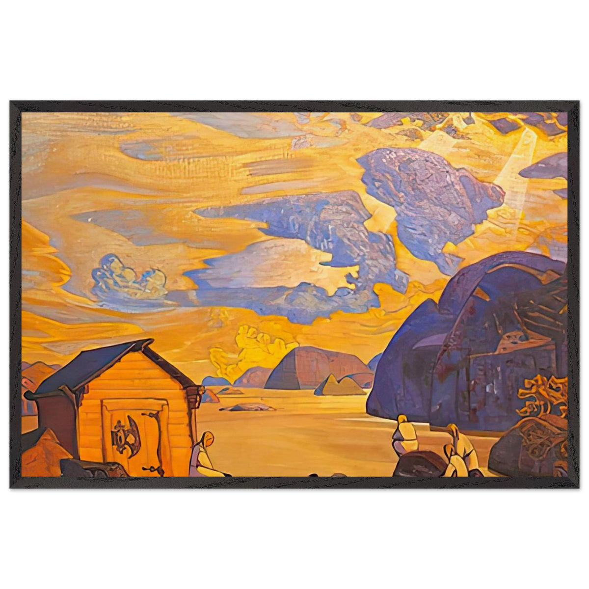 Wait by Nicholas Roerich, framed poster