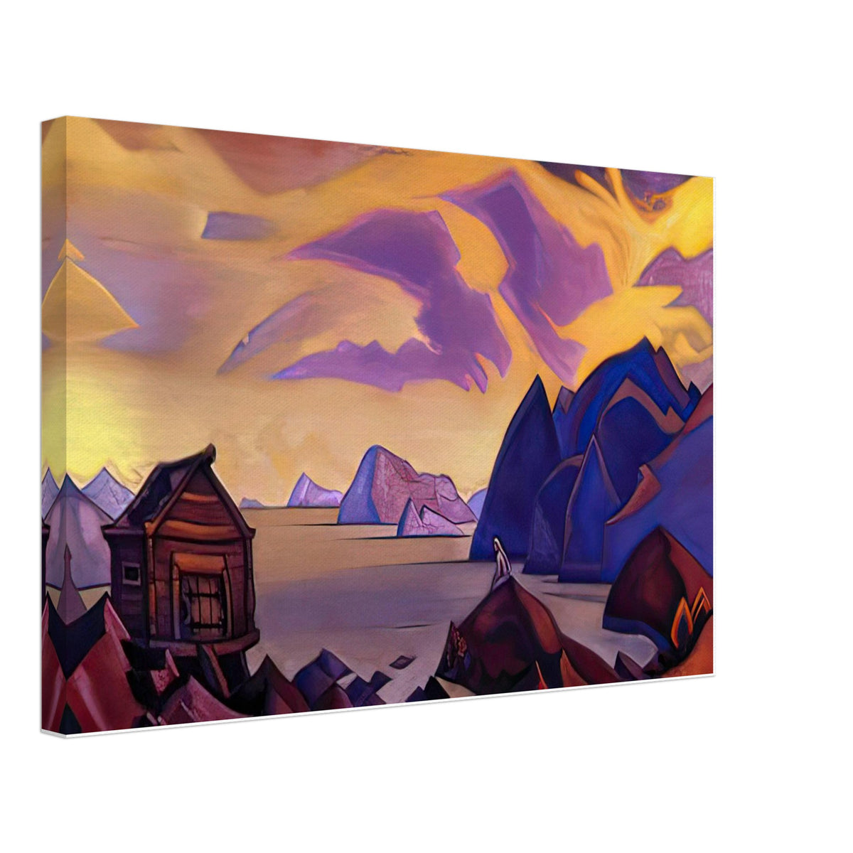 Waiting by Nicholas Roerich, canvas
