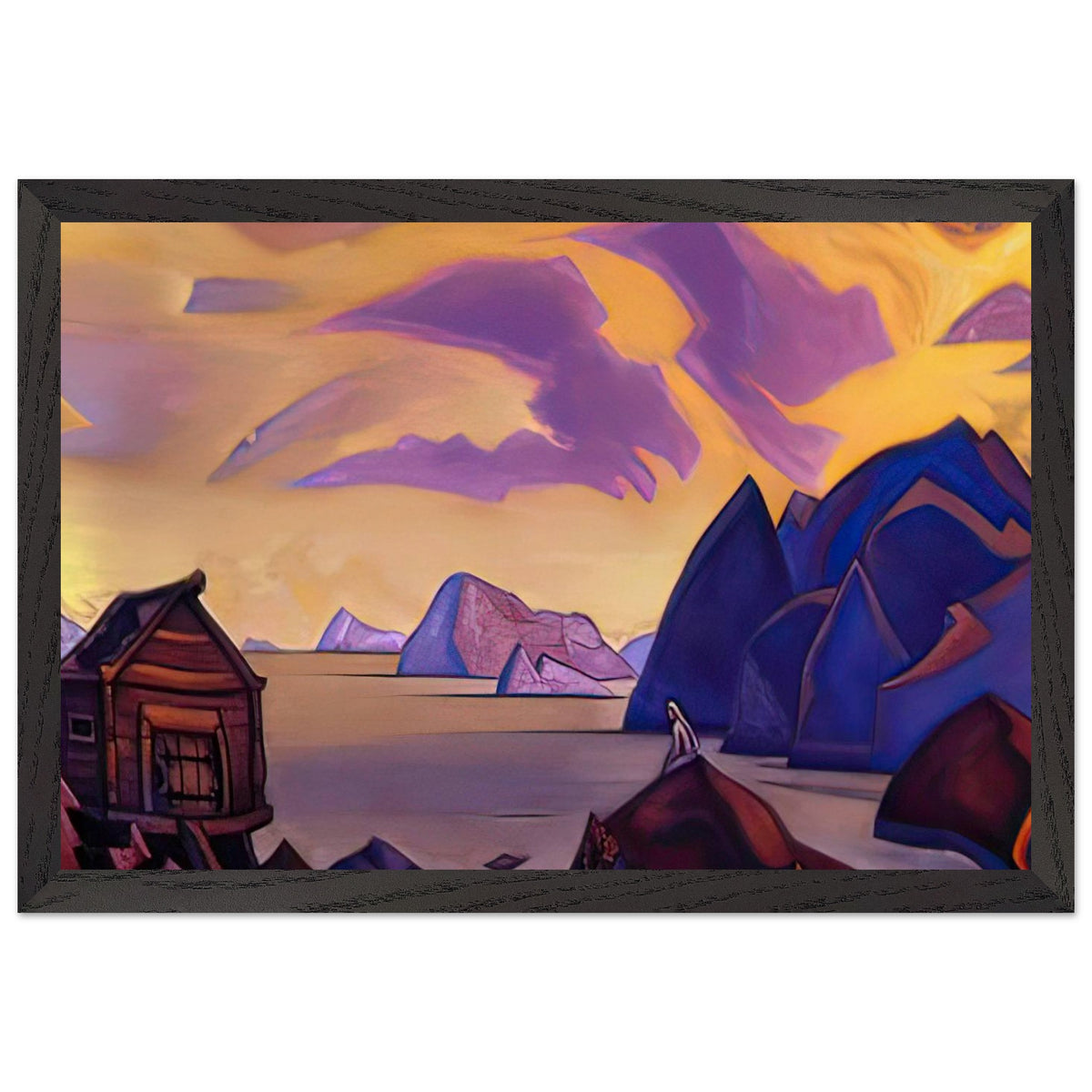 Waiting by Nicholas Roerich, framed poster, view 2
