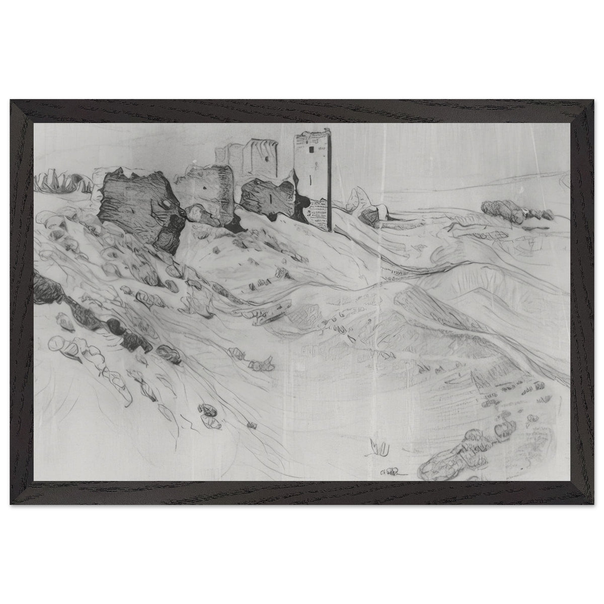 Walls and Towers of Soldai by Konstantin Bogaevsky, framed poster, view 2
