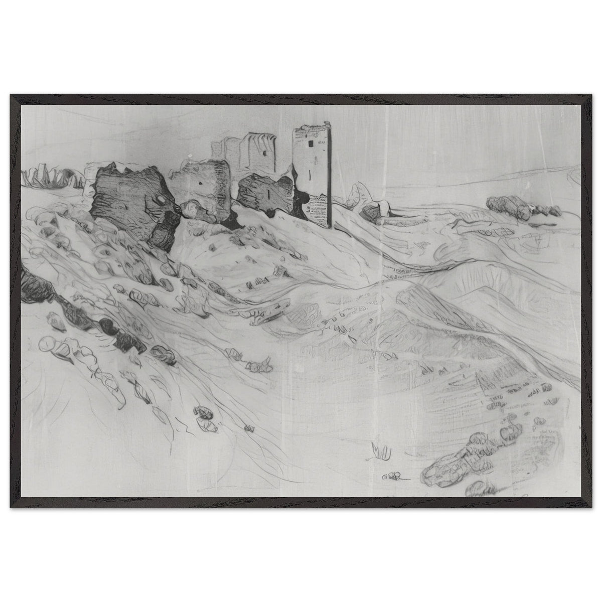Walls and Towers of Soldai by Konstantin Bogaevsky, framed poster, view 3