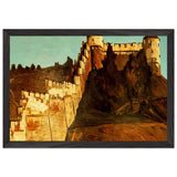 Walls of Kremlin in Novgorod by Nicholas Roerich, framed poster, view 2