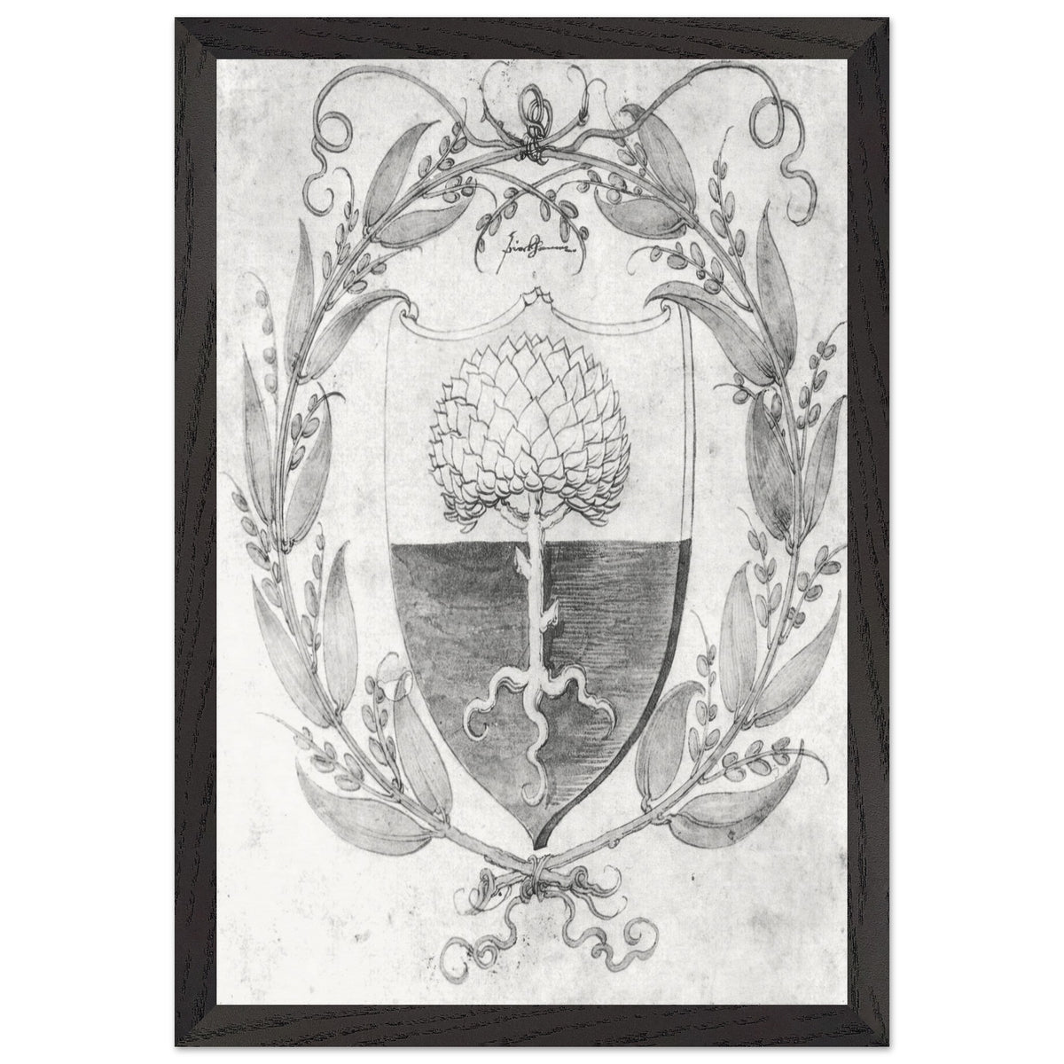 Wappen Pirckheimer by Albrecht Durer, framed poster, view 2