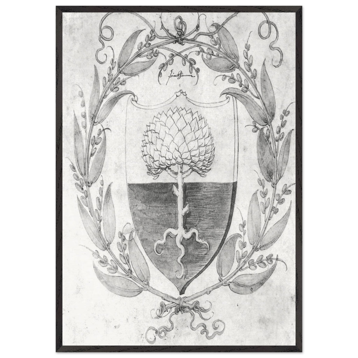 Wappen Pirckheimer by Albrecht Durer, framed poster, view 3