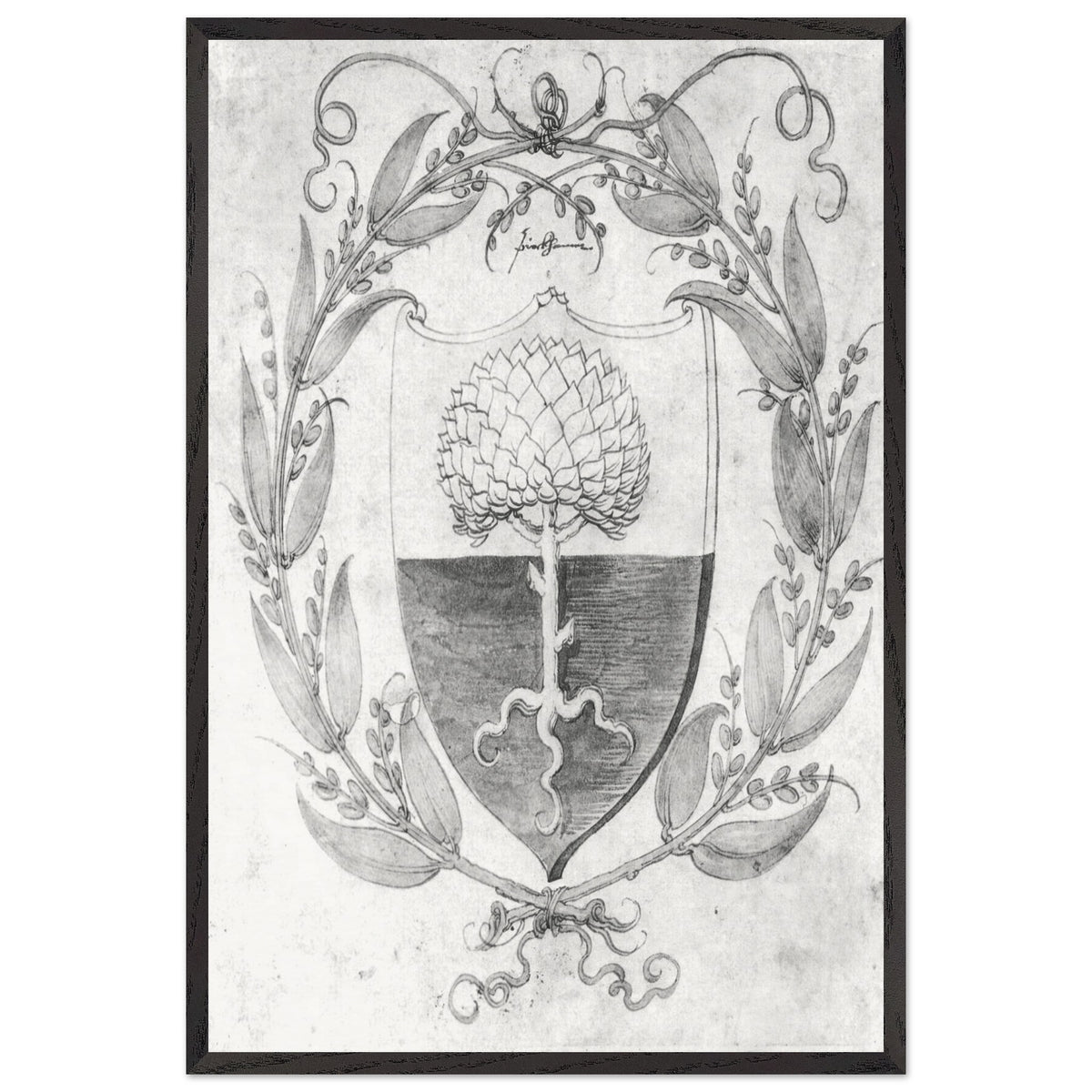 Wappen Pirckheimer by Albrecht Durer, framed poster