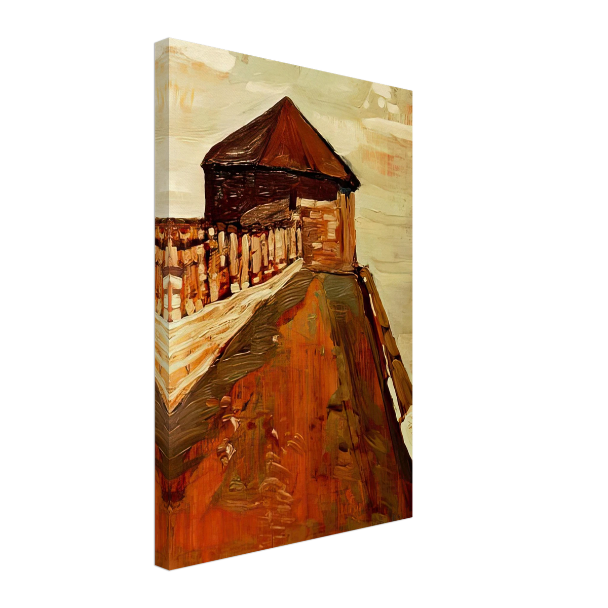 Watchtower in Novgorod by Nicholas Roerich, canvas
