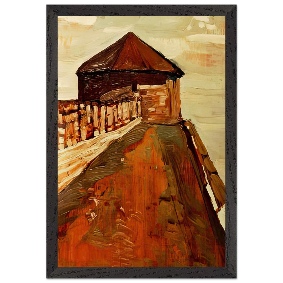 Watchtower in Novgorod by Nicholas Roerich, framed poster, view 2