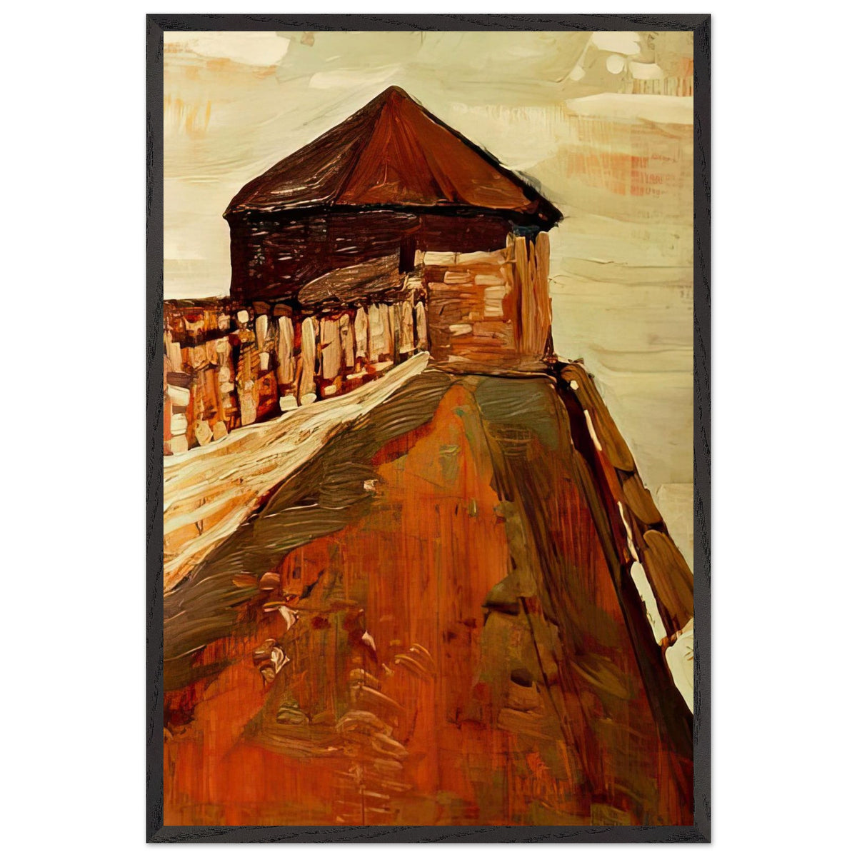 Watchtower in Novgorod by Nicholas Roerich, framed poster