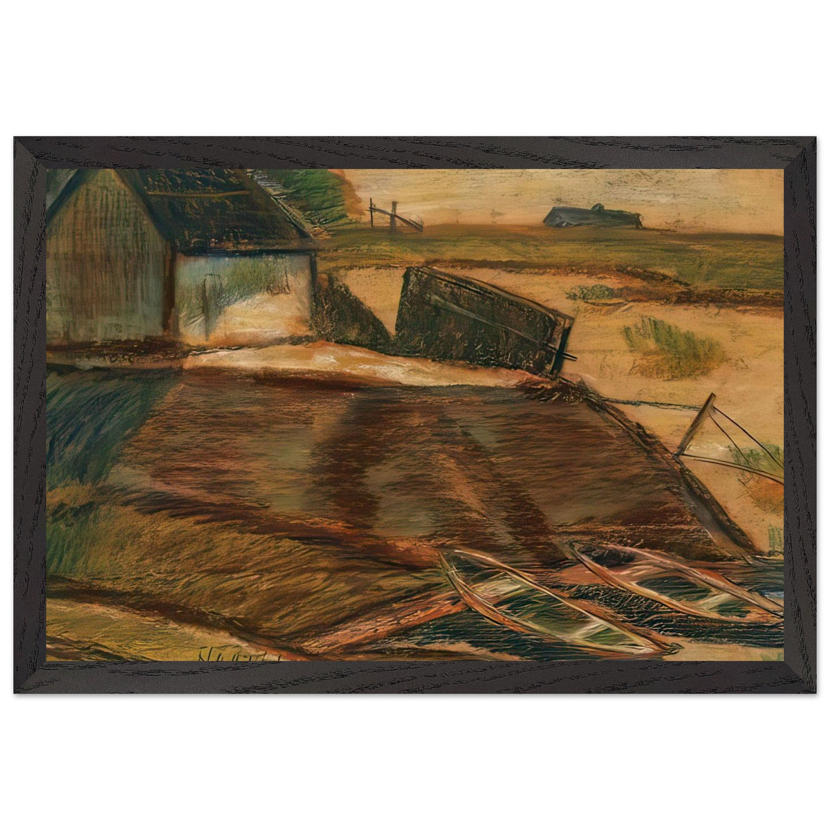 Waterfront by Istvan Nagy, framed poster, view 2