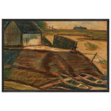 Waterfront by Istvan Nagy, framed poster