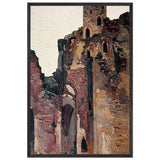 Wenden. Ruins of Chapel by Nicholas Roerich, framed poster
