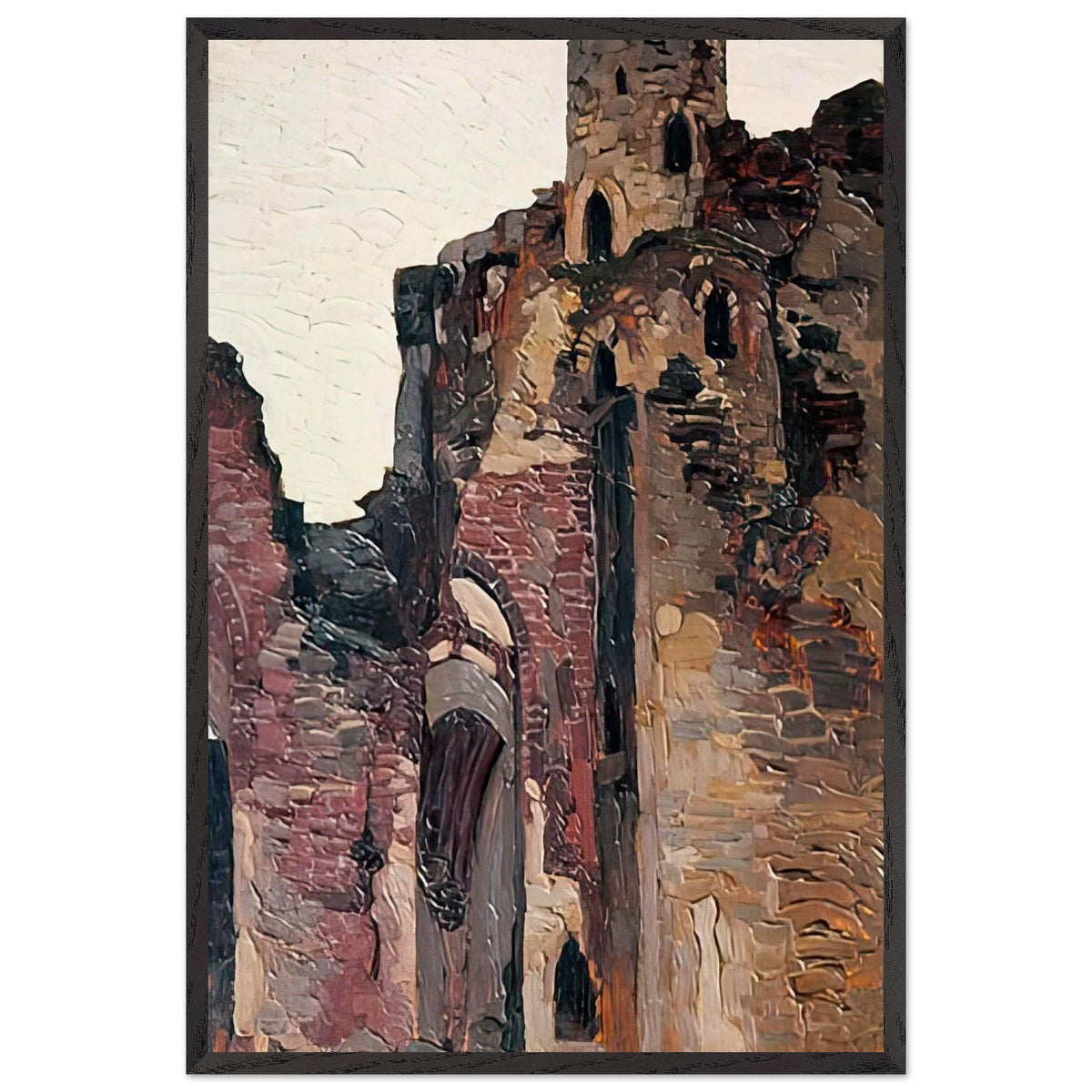 Wenden. Ruins of Chapel by Nicholas Roerich, framed poster