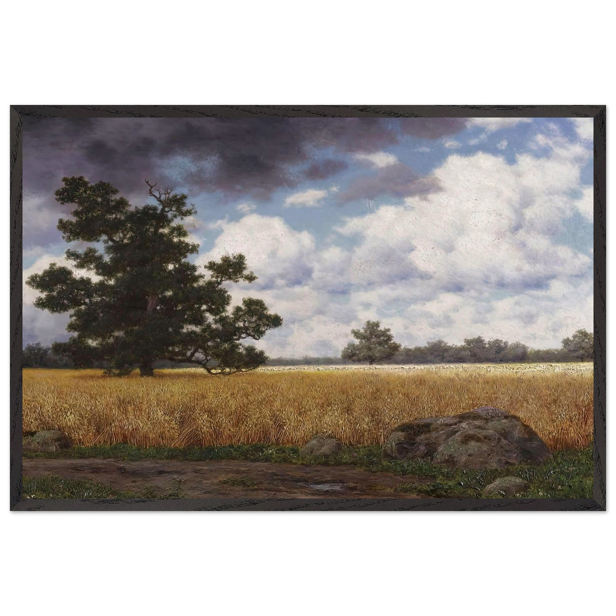 Wheatfields by Ivan Fedorovich Choultse, framed poster