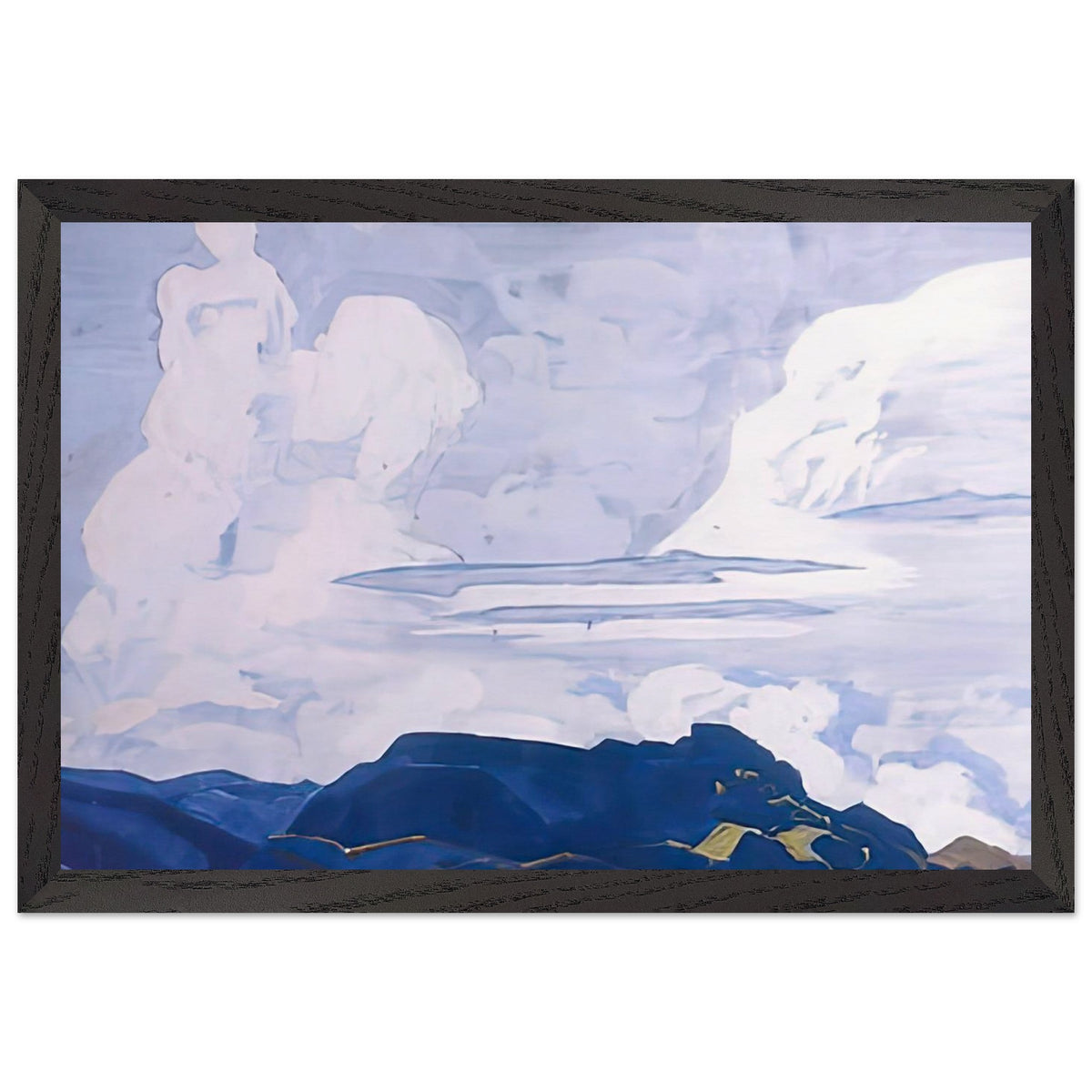 White Horsemen by Nicholas Roerich, framed poster, view 2