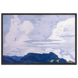 White Horsemen by Nicholas Roerich, framed poster