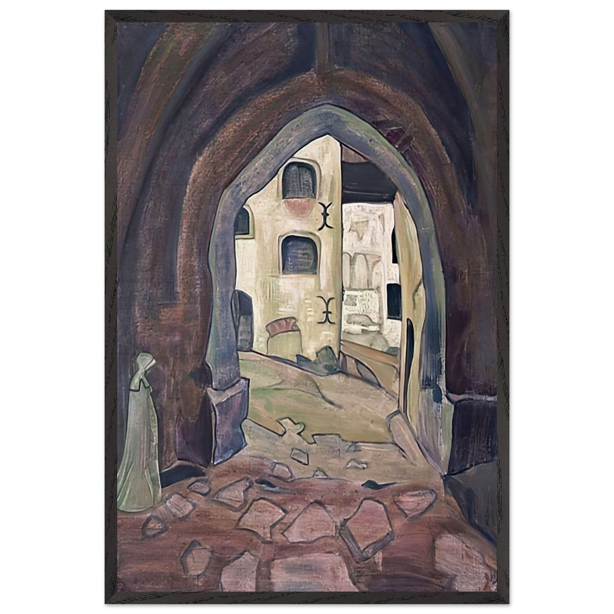 White Lady by Nicholas Roerich, framed poster