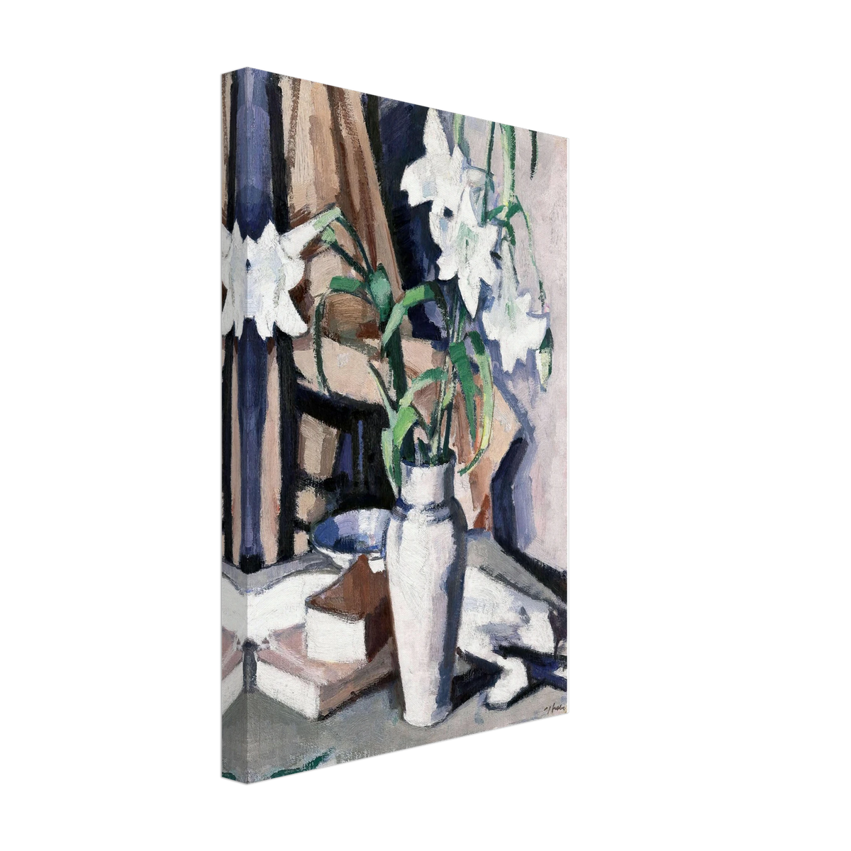 White Lilies by Samuel Peploe, canvas, view 2