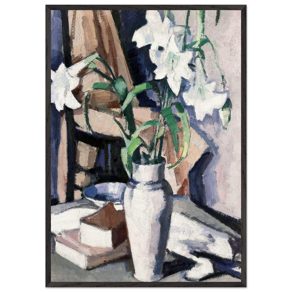 White Lilies by Samuel Peploe, framed poster, view 3