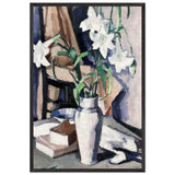 White Lilies by Samuel Peploe, framed poster