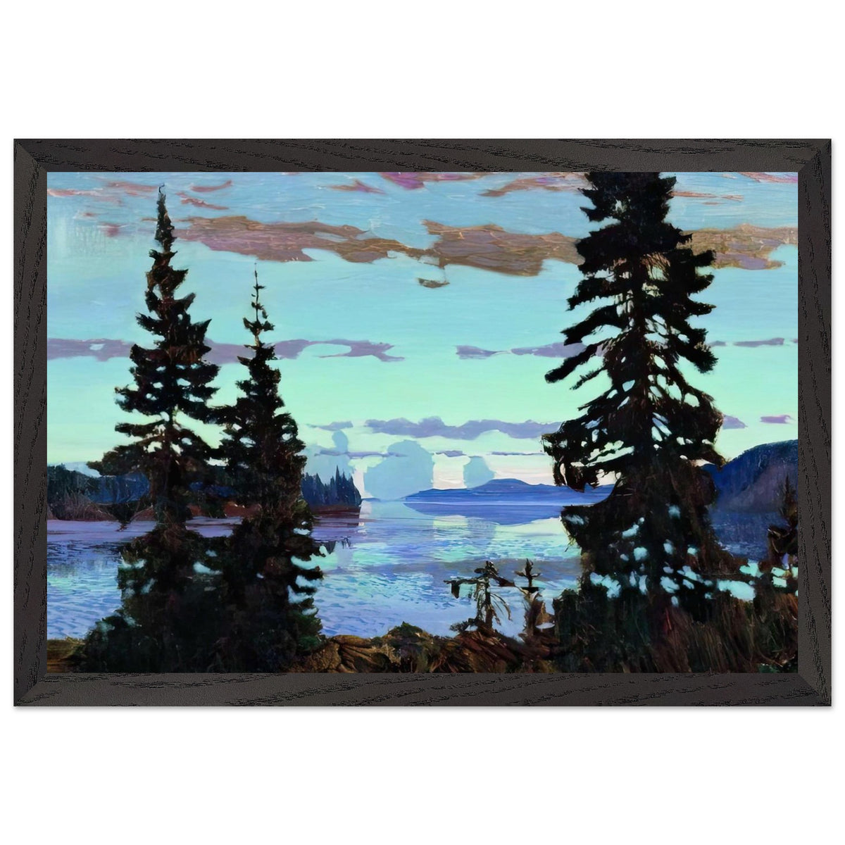 White Night. Night dawn by Arkady Rylov, framed poster, view 2