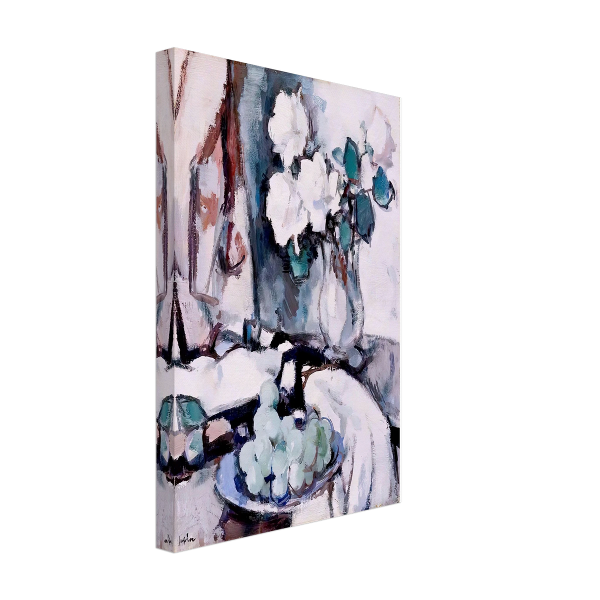 White Roses and Grapes by Samuel Peploe, canvas, view 2
