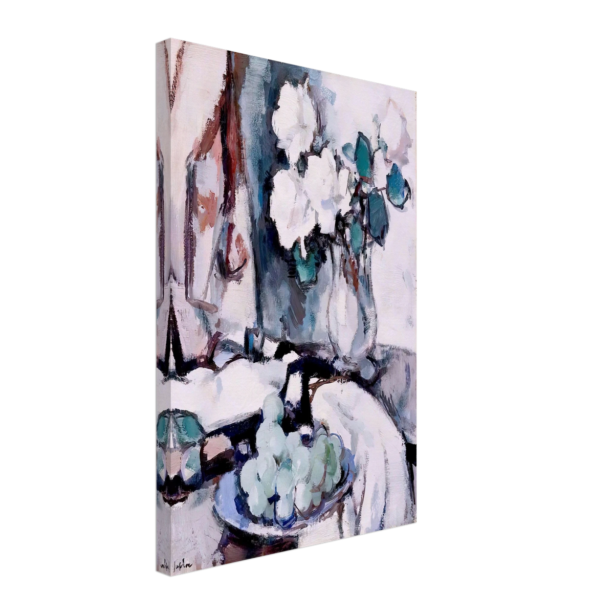 White Roses and Grapes by Samuel Peploe, canvas
