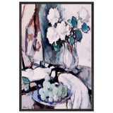 White Roses and Grapes by Samuel Peploe, framed poster