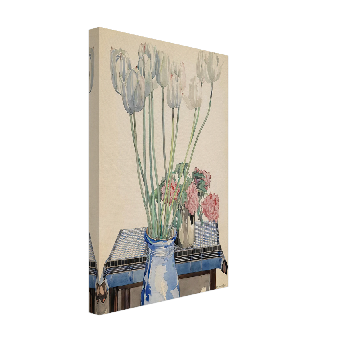White Tulips by Charles Rennie Mackintosh, canvas, view 2