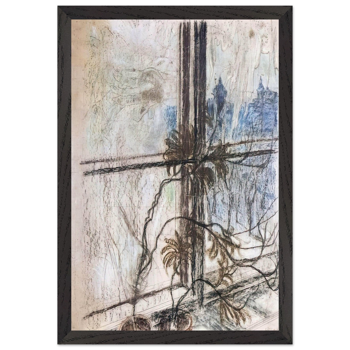 Widok Na Mury by Stanisław Wyspiański, framed poster, view 2
