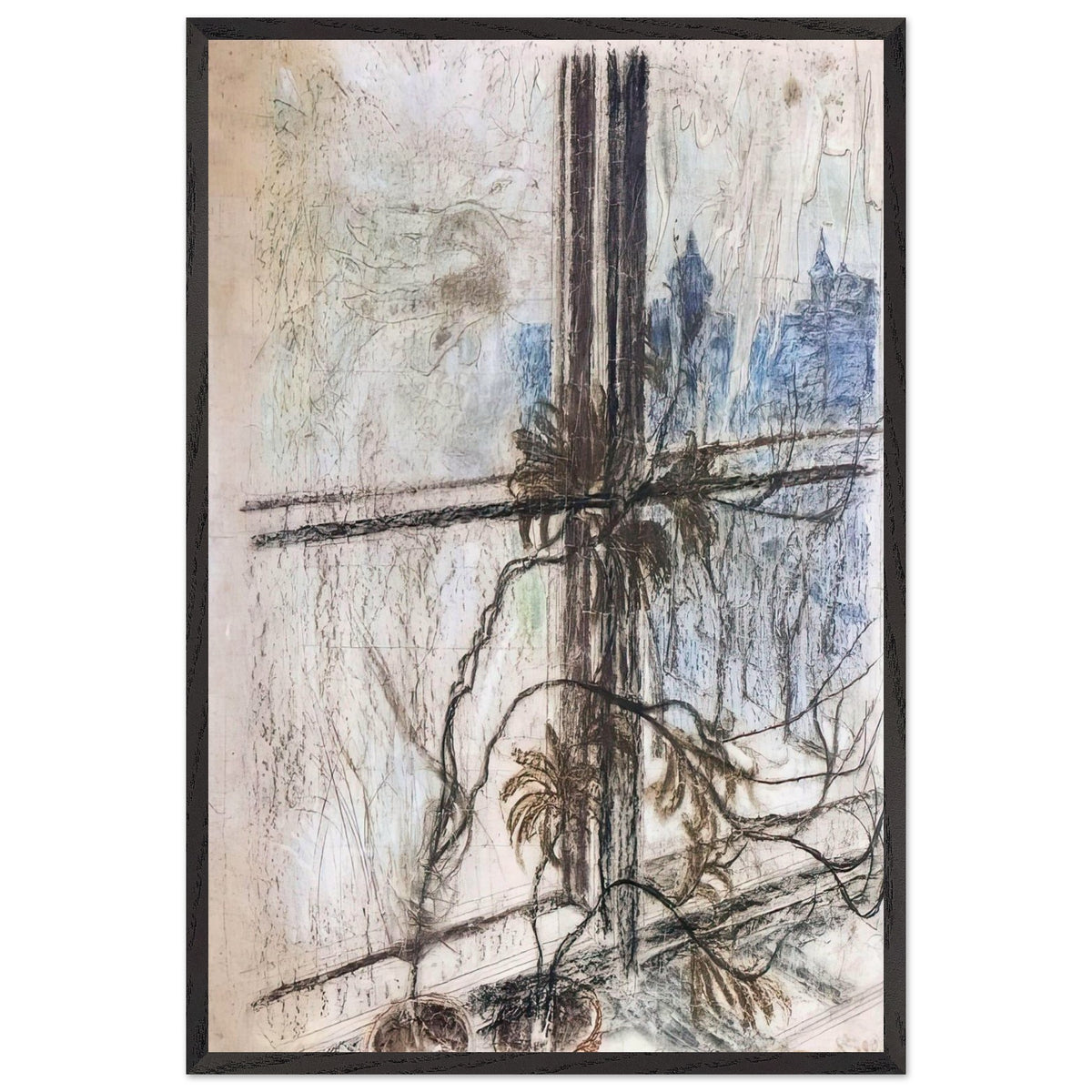 Widok Na Mury by Stanisław Wyspiański, framed poster