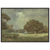 Wildflowers Under Grey Skies (the Coming Storm) by Granville Redmond, framed poster, view 3