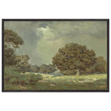 Wildflowers Under Grey Skies (the Coming Storm) by Granville Redmond, framed poster