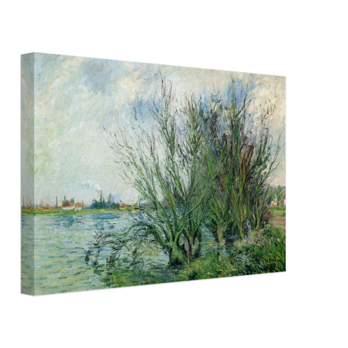 Willows, Banks of the Oise by Gustave Loiseau, canvas, view 2