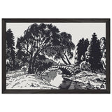 Willows near Novosilviysky Bridge by Anna Ostroumova-Lebedeva, framed poster, view 2