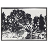 Willows near Novosilviysky Bridge by Anna Ostroumova-Lebedeva, framed poster, view 3