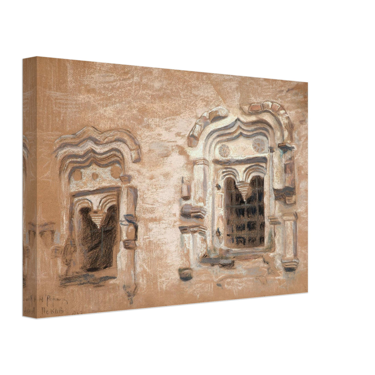 Windows of the House of XVII Century by Nicholas Roerich, canvas, view 2