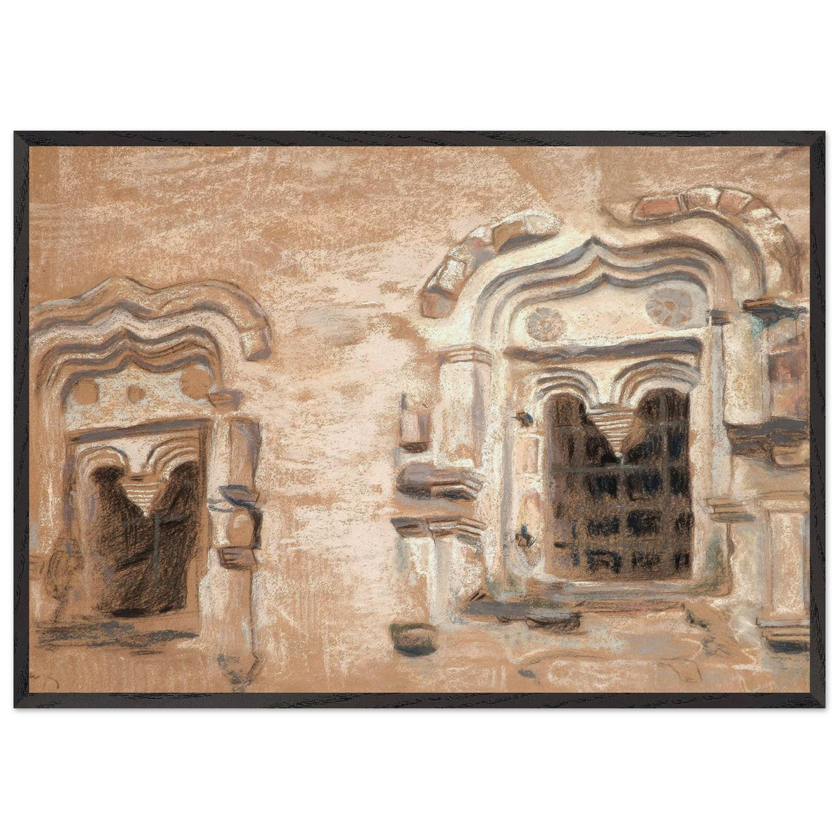 Windows of the House of XVII Century by Nicholas Roerich, framed poster, view 2