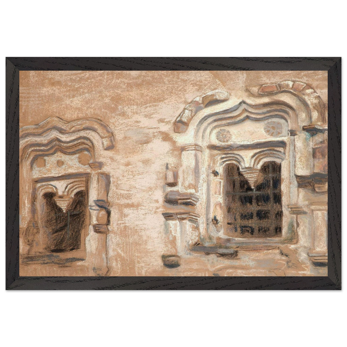 Windows of the House of XVII Century by Nicholas Roerich, framed poster