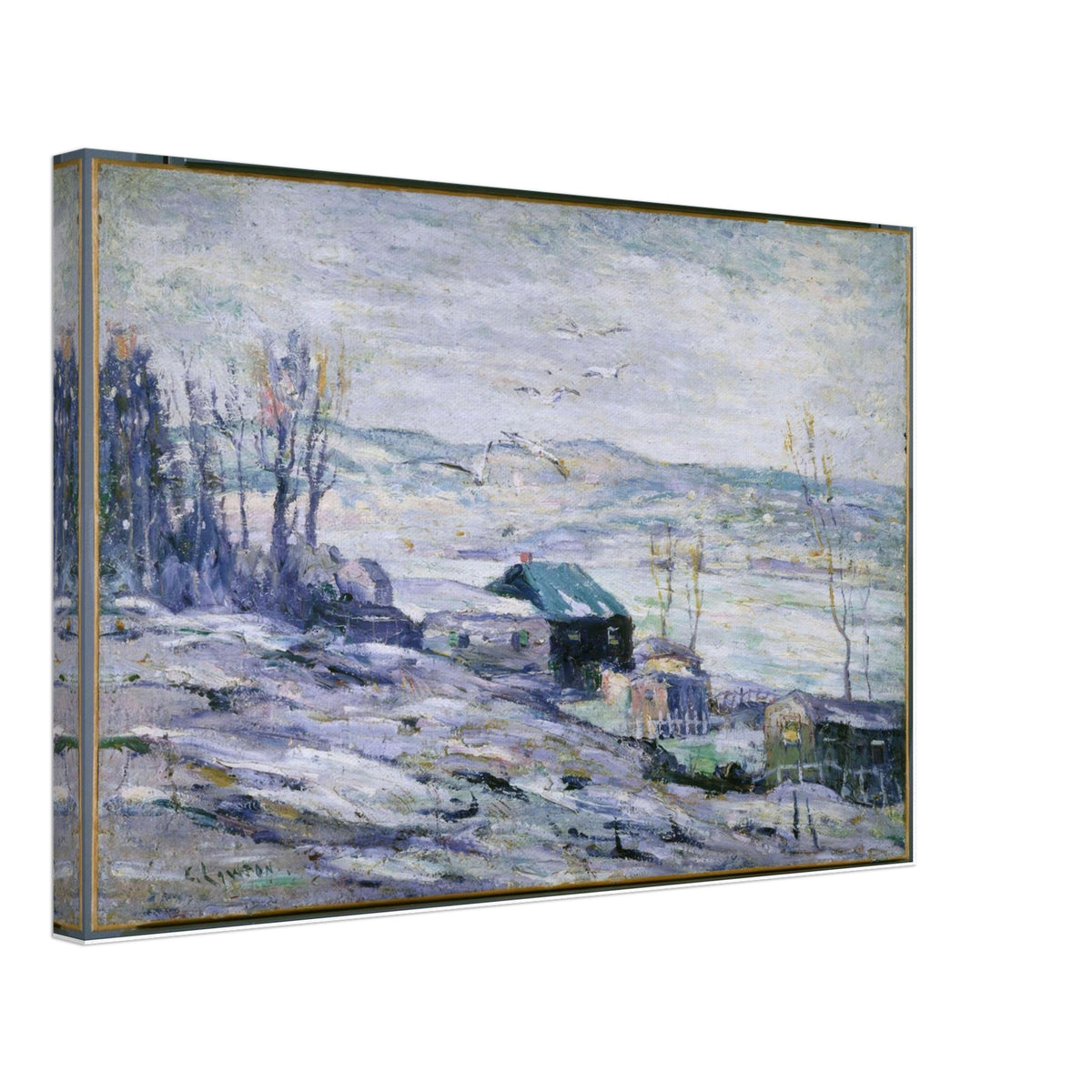 Windy Day, Bronx River by Ernest Lawson, canvas