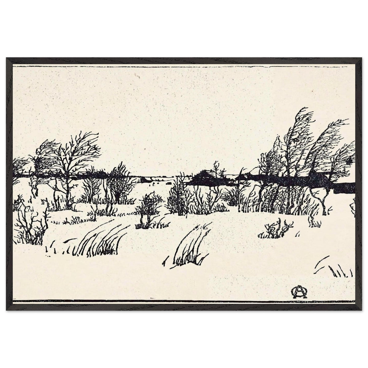 Winter by Anna Ostroumova-Lebedeva, framed poster, view 3