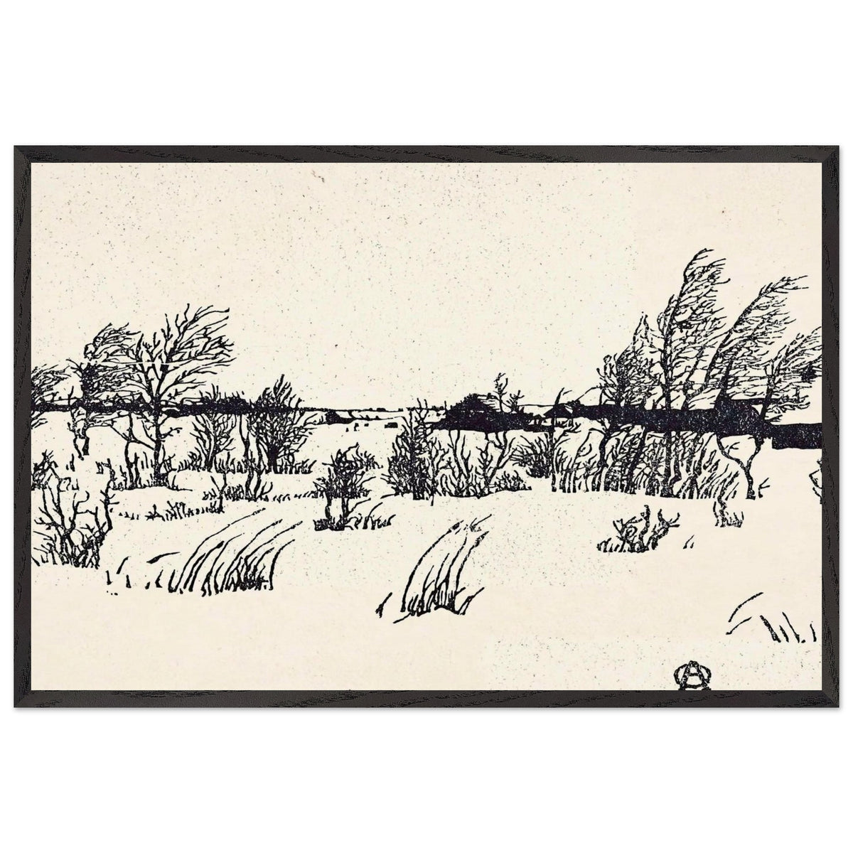 Winter by Anna Ostroumova-Lebedeva, framed poster