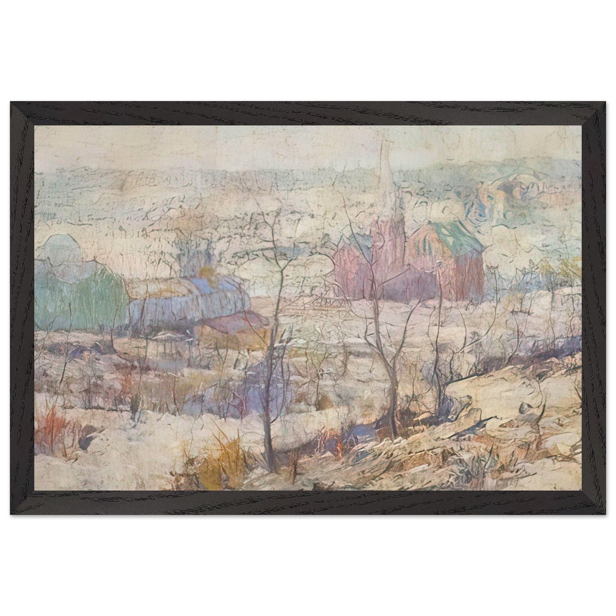Winter by Ernest Lawson, framed poster, view 2