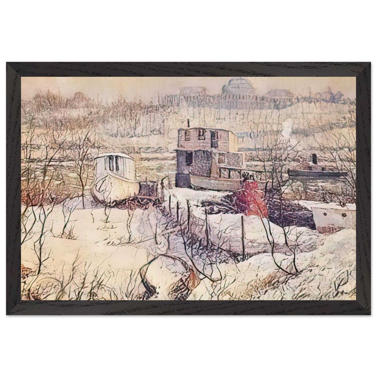 Winter by Ernest Lawson, framed poster, view 2