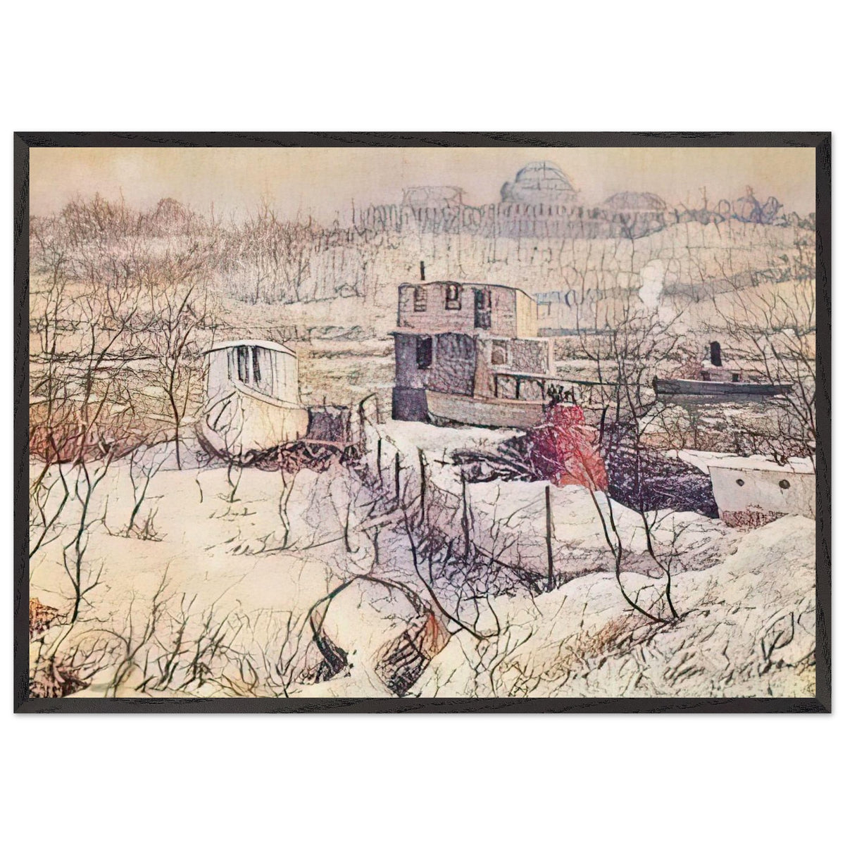 Winter by Ernest Lawson, framed poster, view 3