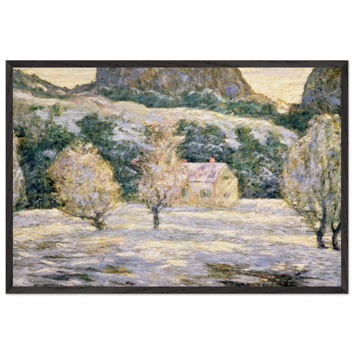 Winter by Ernest Lawson, framed poster