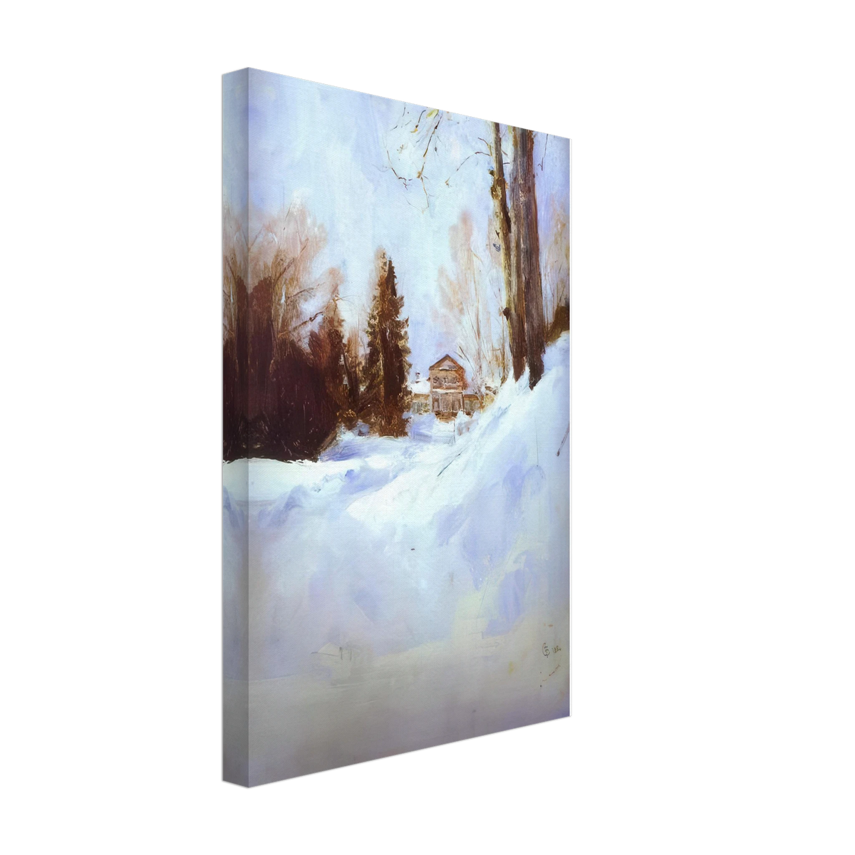Winter in Abramtsevo by Valentin Serov, canvas, view 2