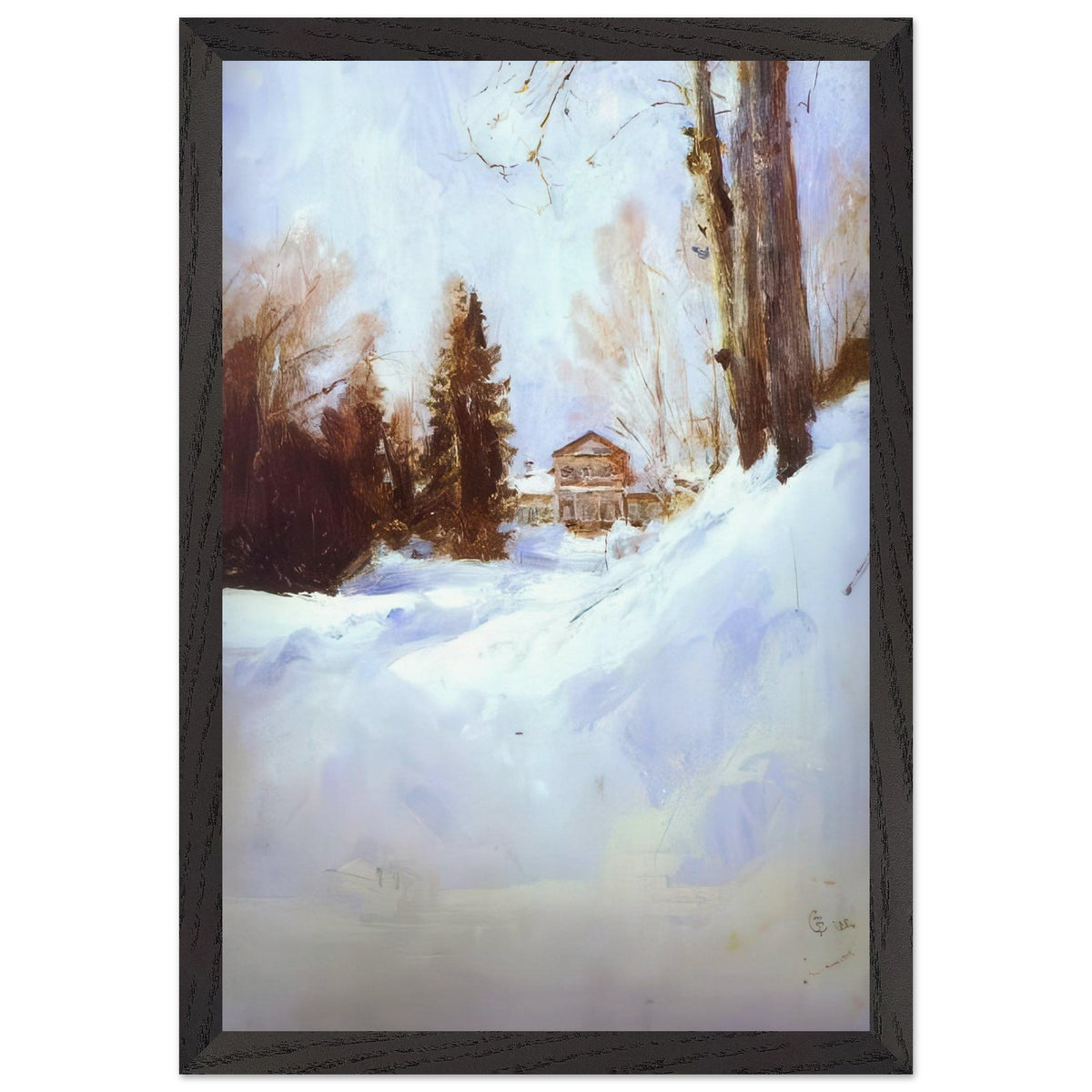 Winter in Abramtsevo by Valentin Serov, framed poster, view 2