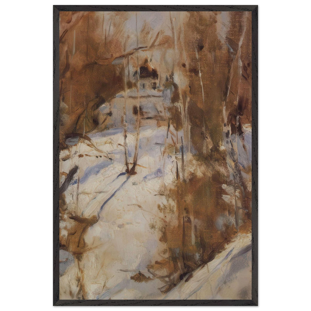 Winter in Abramtsevo by Valentin Serov, framed poster
